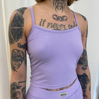 Bamboo Ribbed Cropped Cami - Lilac