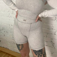 Bamboo Ribbed Boxer Shorts - Grey