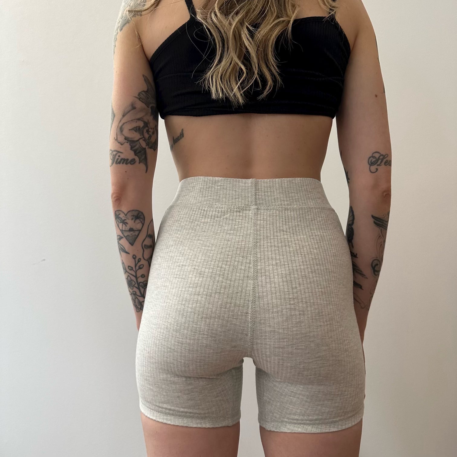 Bamboo Ribbed Boxer Shorts - Grey