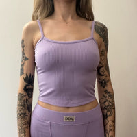 Bamboo Ribbed Cropped Cami - Lilac