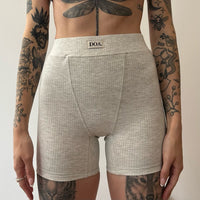Bamboo Ribbed Boxer Shorts - Grey