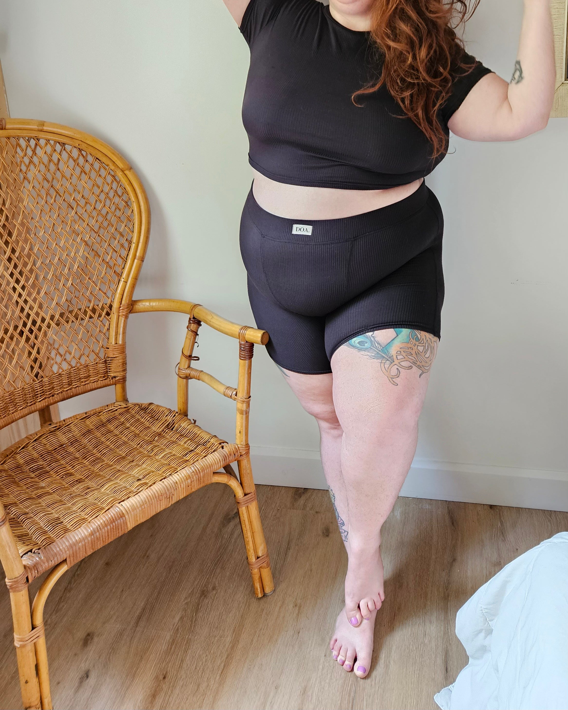 Ribbed Baby Tee - Black