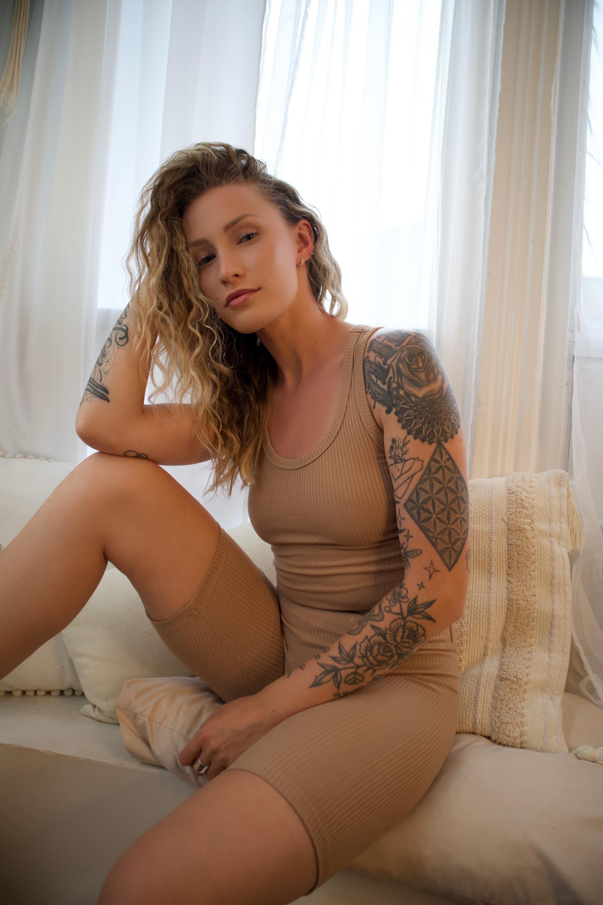 Light Brown Grounded Tank Top