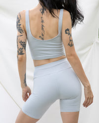 Baby Blue Cloudy Doubled Shorts